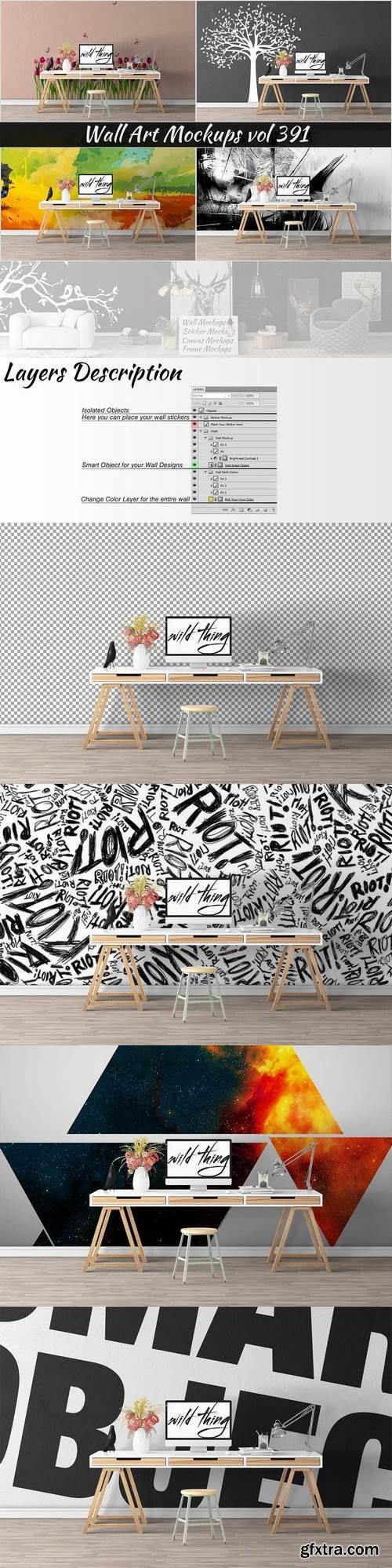 CM - Wall Mockup - Sticker Mockup Vol 391 1412574