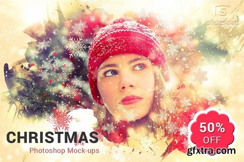 CM - Christmas Photoshop Mockups -50% OFF 2158523