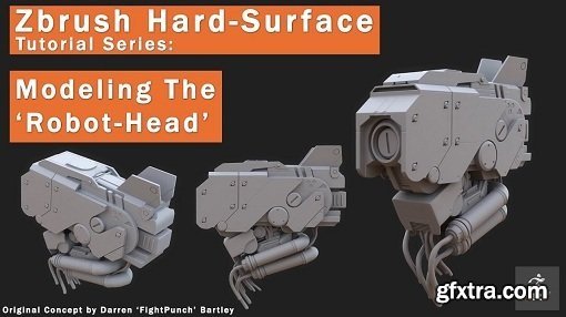 Gumroad - Zbrush 4R7 \' Robot Head\' modeling tutorial series