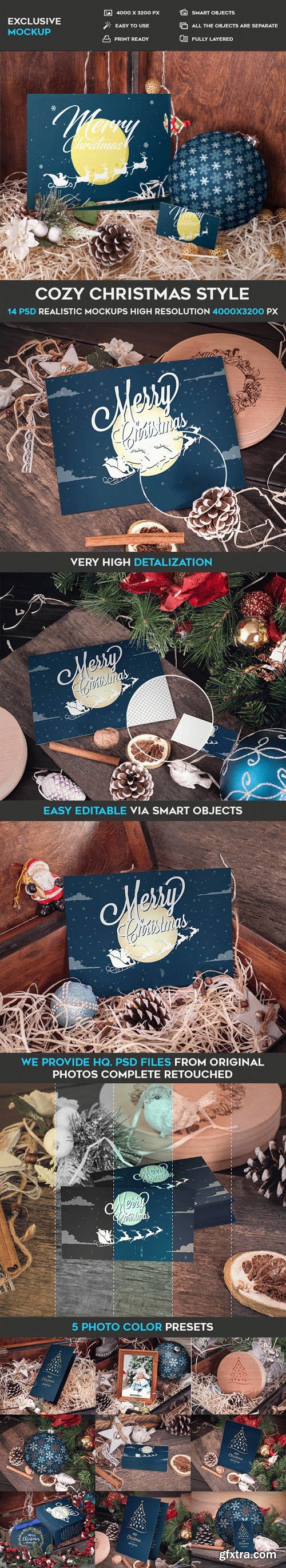 Cozy Christmas Styles - 14 PSD Mockups