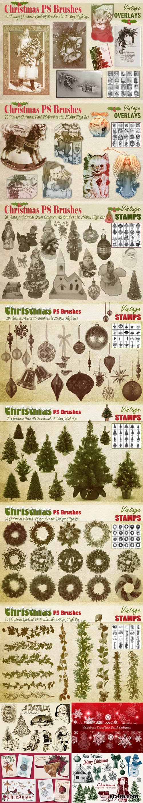 212 Christmas & New Year Brushes for Photoshop