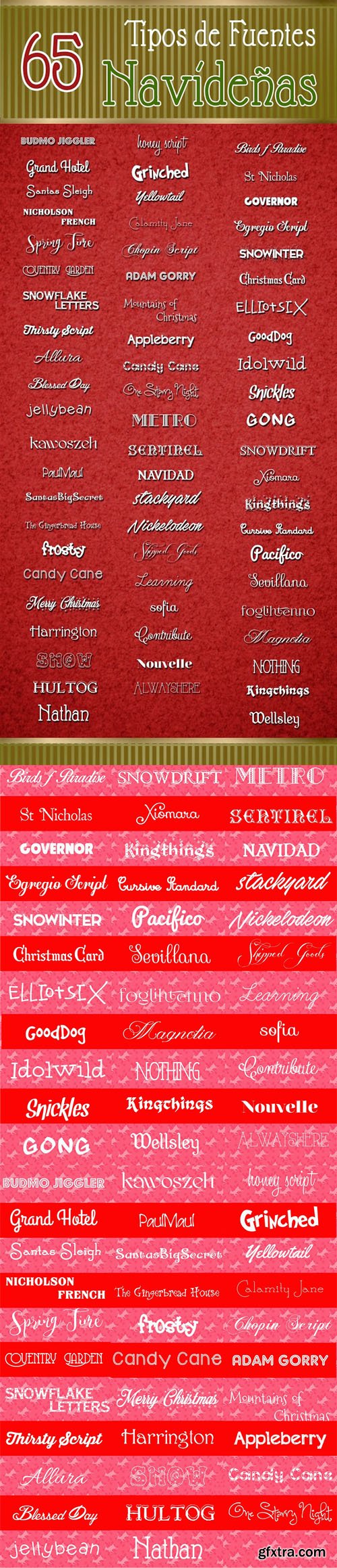 65 Fonts for Christmas & New Year