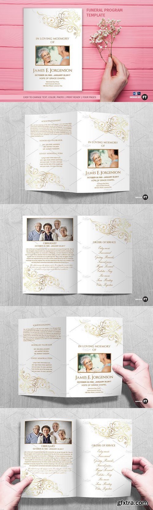 CM - Funeral Program Template 1466083