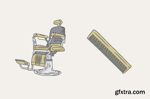 Barbershop Set - Vector