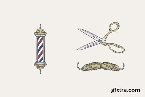 Barbershop Set - Vector