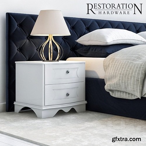 Restoration Hardware bedroom 3d Model