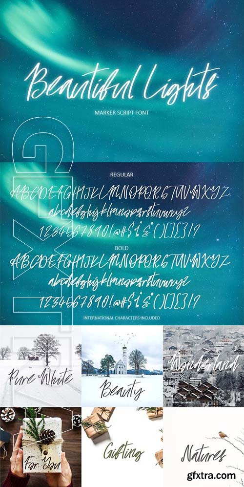 CreativeMarket - Beautiful Lights Script Font 2163140