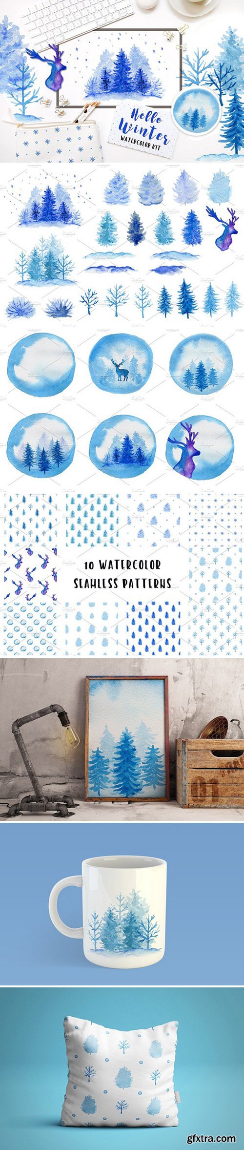 CM - Winter watercolor design kit 2103090