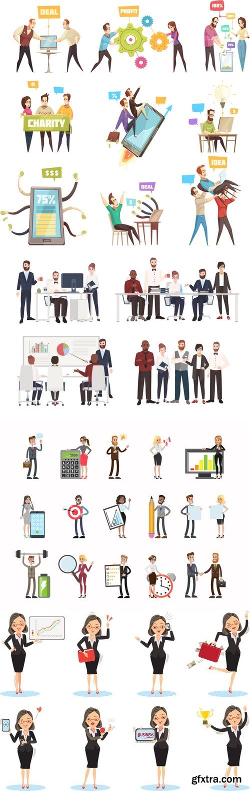 Vectors - Flat Business People 22