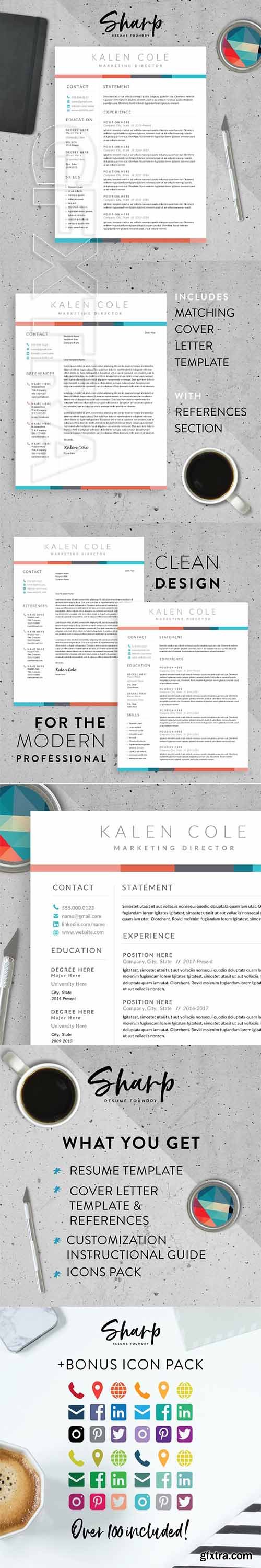 CreativeMarket - Modern Resume Template for Word 2162682