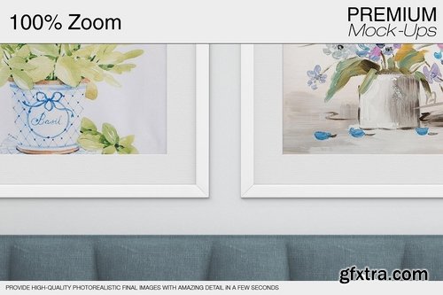 CM - Wall Frames Pillow Mockup Pack 2149966