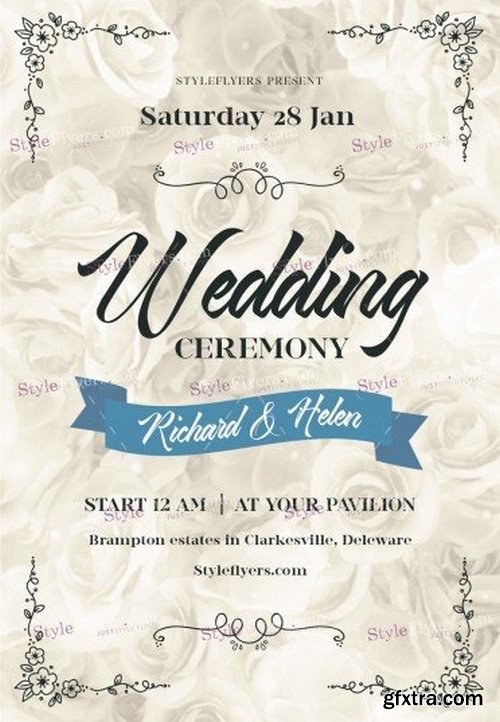 Wedding Сeremony PSD Flyer Template