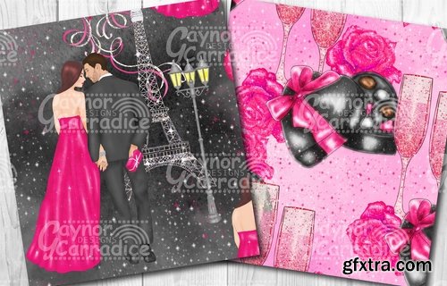 CM - valentine digital paper set 2156082