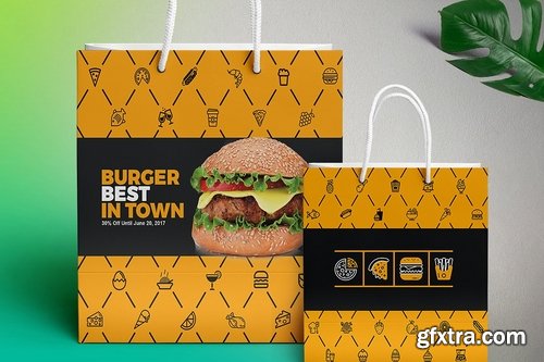 CM - Shopping Bag Design Template  Food 2140228