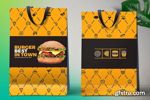 CM - Shopping Bag Design Template  Food 2140228