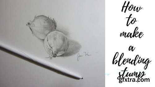 How to make a Blending Stump. Pencil drawing: Lesson Two