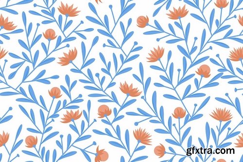 Seamless Floral Patterns Backgrounds