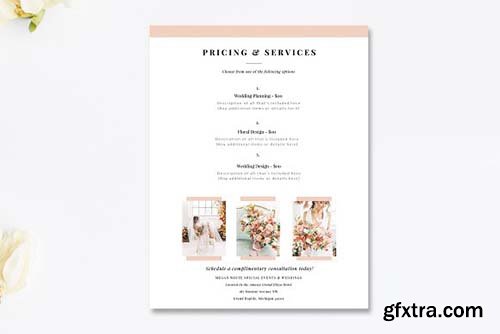 CreativeMarket - Wedding Planner Price List PSD 2146831