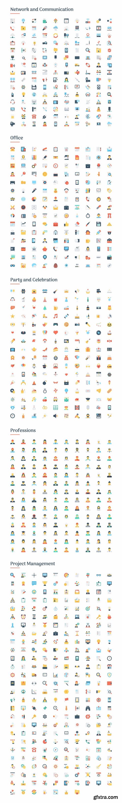 CM - 6150 Flat Icons Bundle 2157129