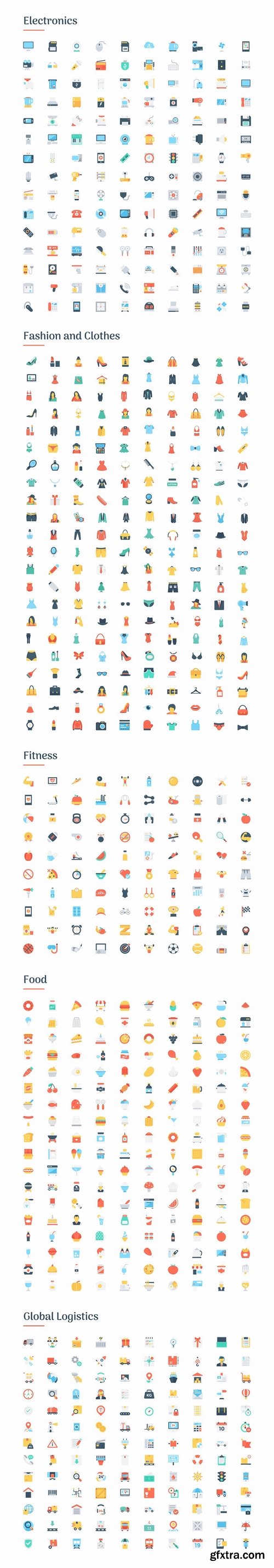 CM - 6150 Flat Icons Bundle 2157129