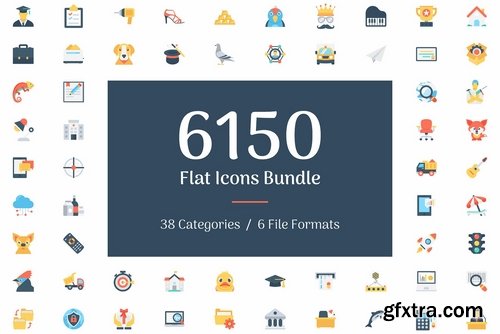 CM - 6150 Flat Icons Bundle 2157129