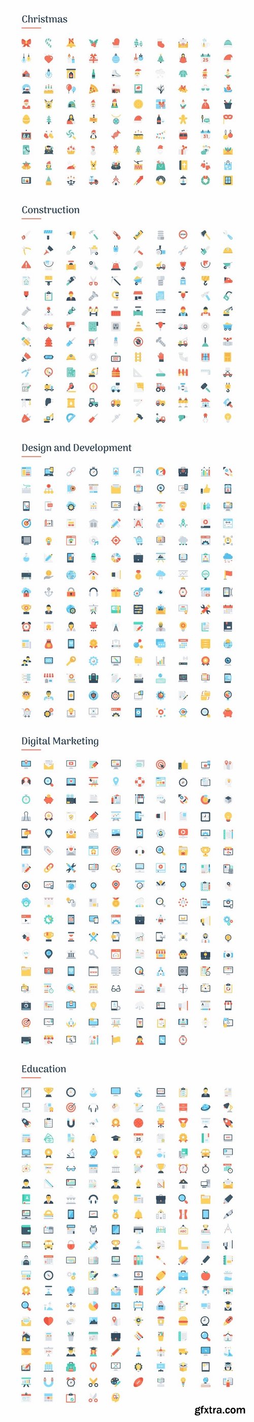 CM - 6150 Flat Icons Bundle 2157129