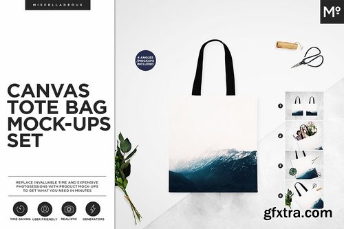 CM - Canvas Tote Bag Mock-ups Set 2157127