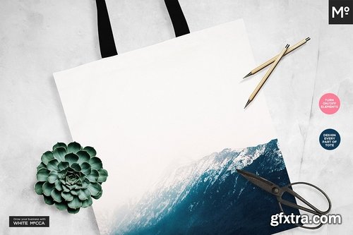 CM - Canvas Tote Bag Mock-ups Set 2157127