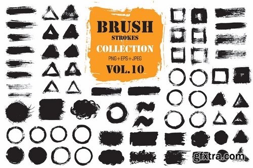 CM - Brush Strokes Bundle PNG+Vector 2149453