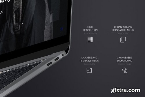 MacBook Pro 2017 Flying Mockup