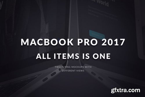 All MacBook Pro 2017 Flying Mockups