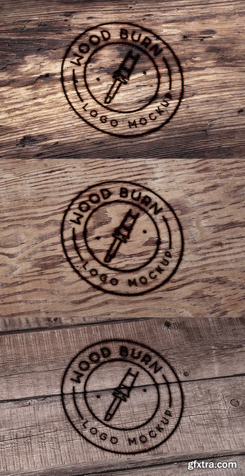 Medialoot - Wood Burn Logo Mockup