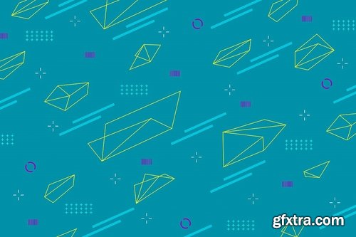 Outline Geometric Shapes Backgrounds