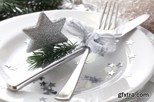 Christmas table setting banquet celebration feast fork spoon table Pibor 25 HQ Jpeg