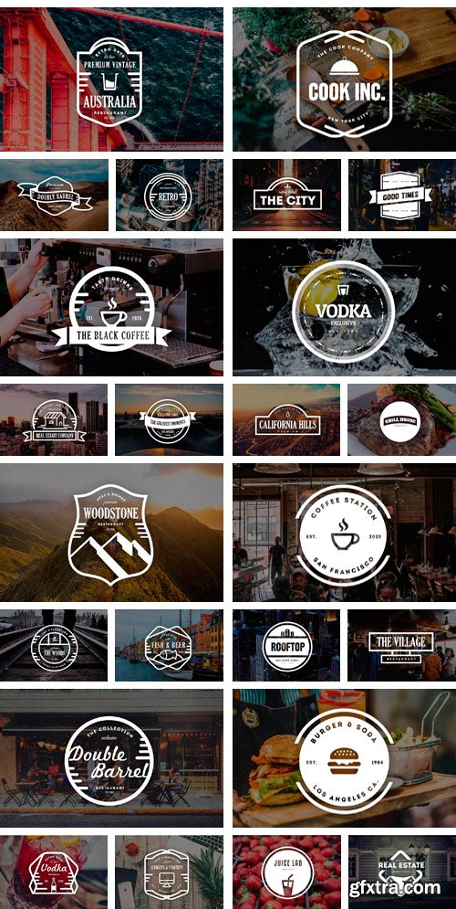 CM - VINTAGE BUNDLE 224 Logos & Badges 2132428