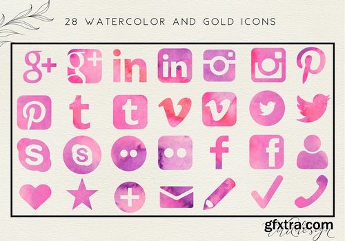 CM - Feminine Watercolour + Gold Icons 2158513