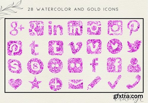 CM - Feminine Watercolour + Gold Icons 2158513