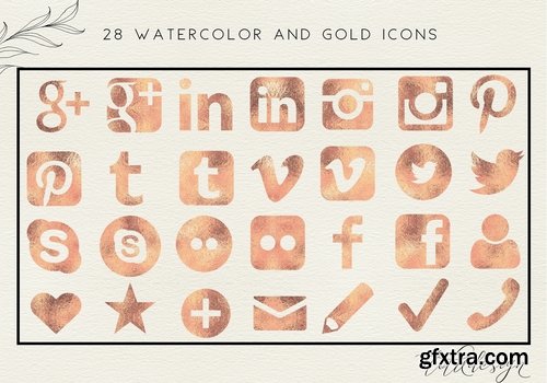 CM - Feminine Watercolour + Gold Icons 2158513