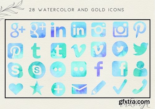 CM - Feminine Watercolour + Gold Icons 2158513