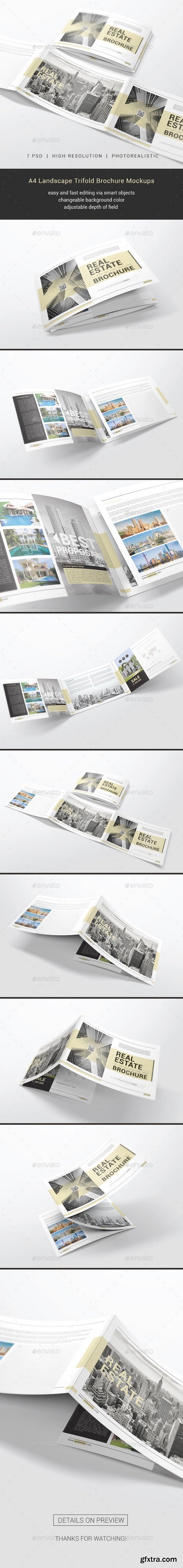 Graphicriver - A4 Trifold Brochure Mockups 21168451