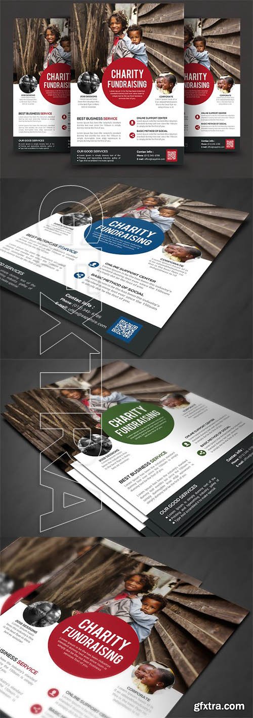 CreativeMarket - Charity Fundraisers Flyer Templates 2146454