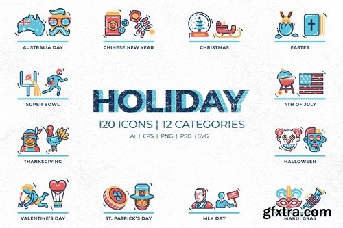 120 Holiday Icons