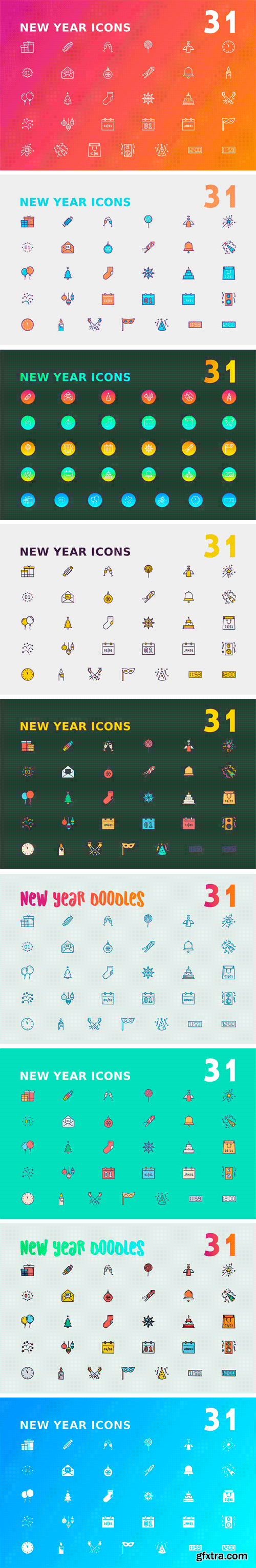 CM - New Year Icon Bundle 2131423