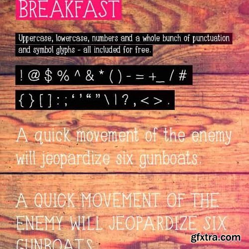 Before Breakfast font