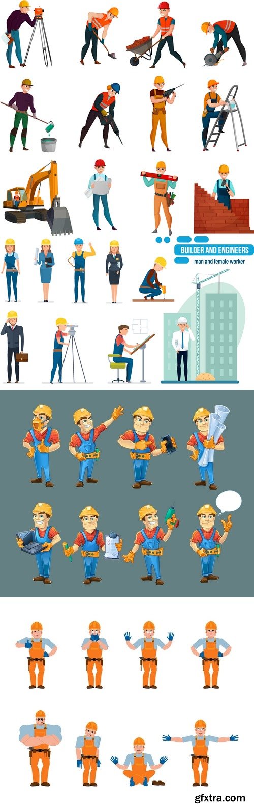 Vectors - Construction Workers 14