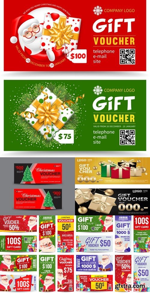 Vectors - Christmas Gift Voucher Templates 3