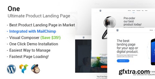 ThemeForest - One v1.4 - WordPress Product Landing Page - 19268173