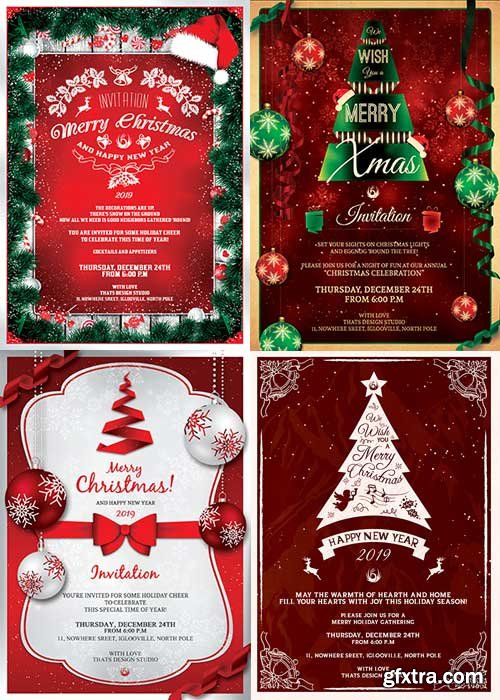 Christmas Invitation V2 4in1 Template