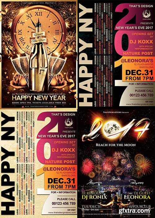 New Year Flyer V1 3in1 Template V1