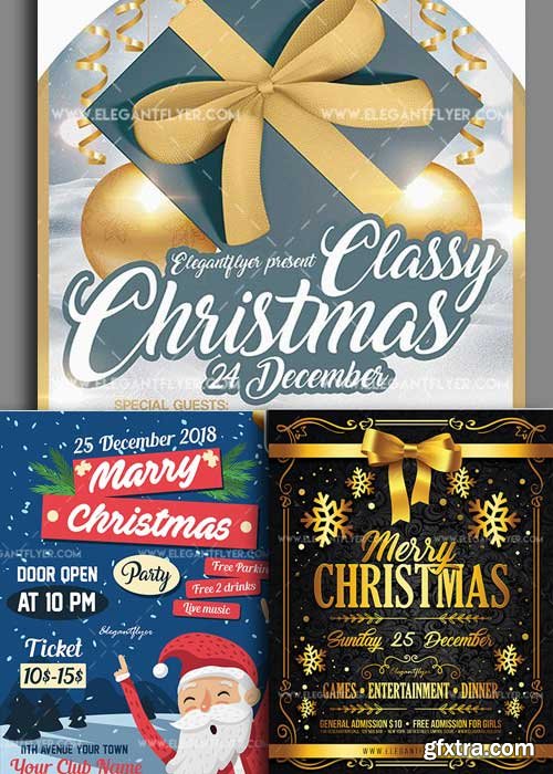 Christmas Flyer V15 3in1 Flyer Template